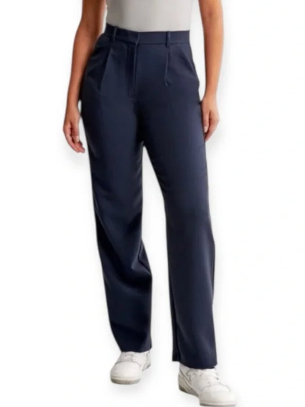 Abercrombie & Fitch Navy Sloane Women's Pants Size 24 / 00R Curve Love Pleated